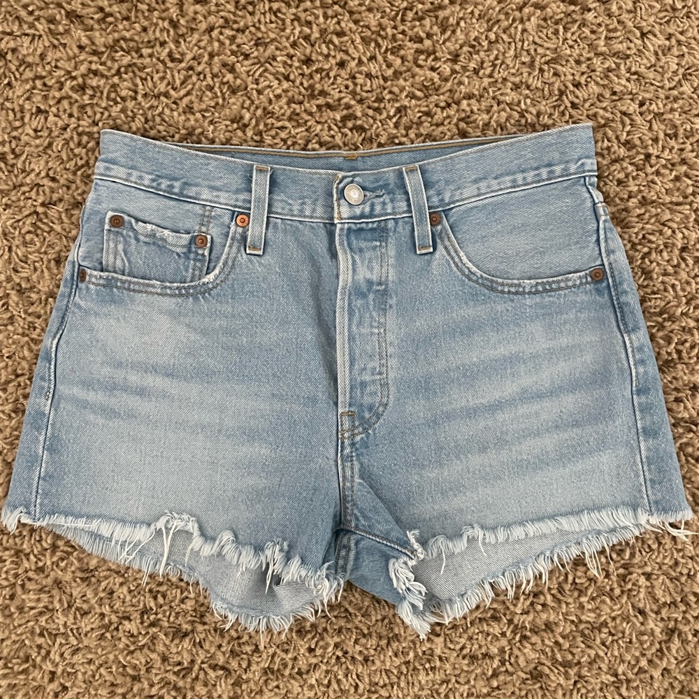 Levi’s 501 Cotton High Rise Denim Shorts